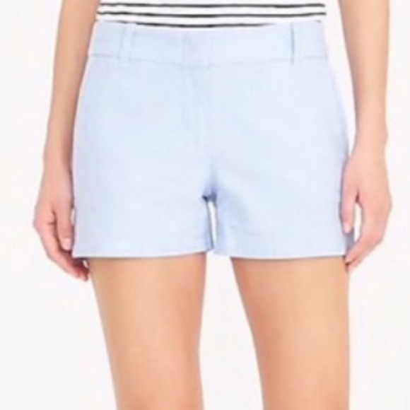 J.Crew pale blue “powdered oxford” short in cotton, NEW NWT Size 10, “City Fit” - Picture 5 of 8